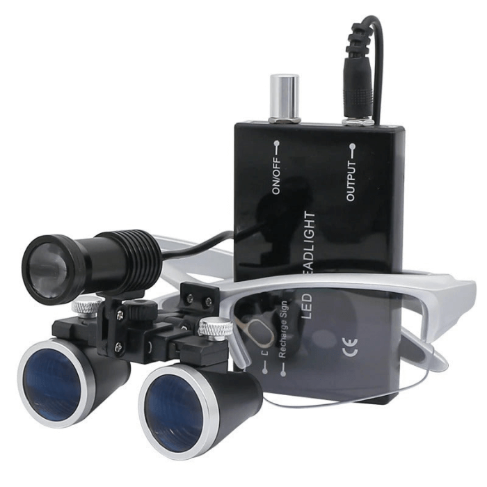 lupa x1 aumento dental aumento 3,5x 2,5x plata