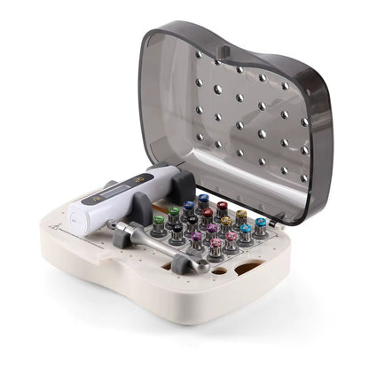 Kit de Torque Eléctrico Dental Universal (16 puntas + estuche)